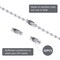 53 FT Ball Bead Chain, 1.5 mm Adjustable Pull Chain Beaded with 50 PCS Matching Connectors, Stainless Steel Bead Chain for Jewelry Making Necklace Keychain Dog Tag Chain